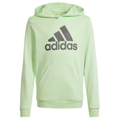 Bluzë me kapuç për fëmijë Adidas Big Logo Hoodie Jr IS2591, pambuk i butë, me xhep kangur, mint