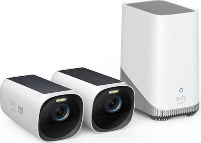 Sistem kamerash sigurie Eufy EufyCam 3, set 2+1, 4K, IP67, bardh e zi
