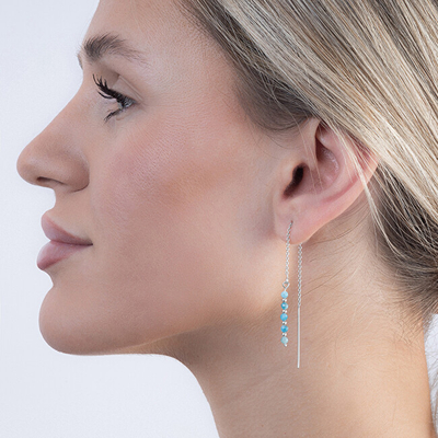 Vathë për femra AGAIN Jewelry AJKNS001, të argjendtë/ të kaltër