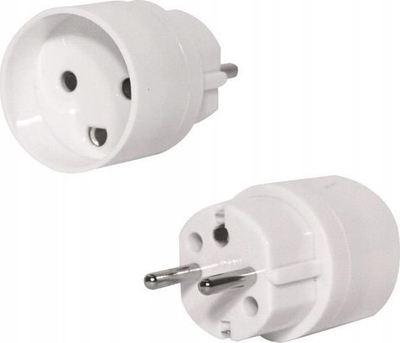 Përshtatës prize Microconnect GRUDKSCH, tip F Schuko, i bardhë