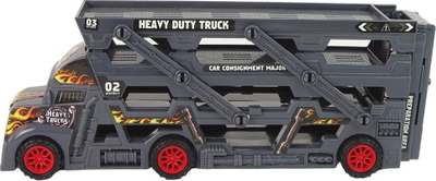 Lodër kamion transporti Leantoys me 3 kate palosëse, 6 makina, gri