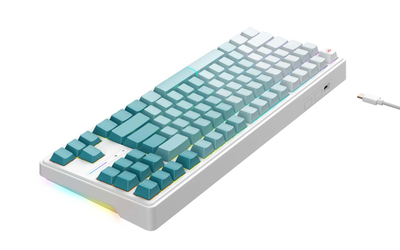 Tastierë Havit KB901L -  USB, e bardhë/gjelbër