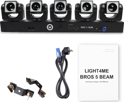 Reflektor skenik Light4Me BROS 5 BEAM, LED RGBW, me DMX, i zi