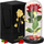 Декор вечна роза Lamex Eternal Rose in Glass, 22 cm, со LED осветлување, проѕирен