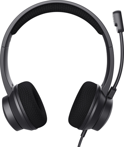 Kufje Trust HS-260, me mikrofon, USB Type A, të zeza