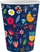 Gota letre me lule e zogj, 250 ml, set 6 copë, blu