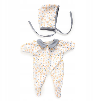 Pizhamë për kukulla Djeco Baby Pomea, komplet me kapuç, për 28 34 cm, rozë