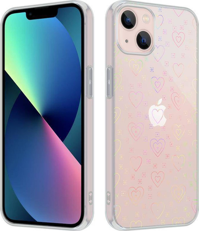 Kapak telefoni Maxximus MX Holo Heart për Samsung S21 Plus, transparent