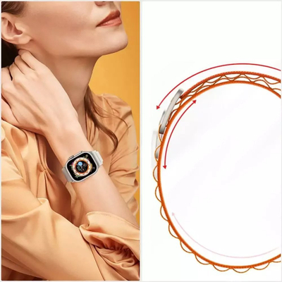 Rrip ore Tech-Protect Nylon Pro për Apple Watch 42 44 45 49 mm, najlon, portokalli