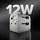 Adapter udhëtimi universal SBS Travel Adapter, 2x USB A 12W, 2500W, i bardhë