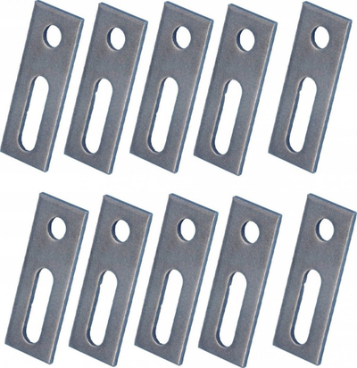 Adapter për vidë dy fije M10 Inox Pv, 80x30mm, set me 2 copë, gri