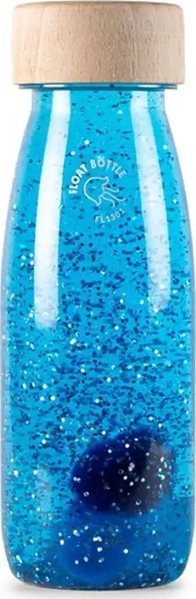 Shishe ndijore PETIT BOUM Float, lodër sensoriale për kalamaj, BPA free, blu
