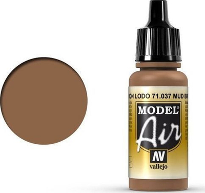 Ngjyrë akrilike Vallejo Model Air Mud Brown, 17ml, mat