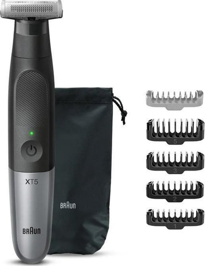 Trimer për mjekër Braun Series X XT5100, pa kabëll, i papërshkueshëm nga uji, ngjyrë zi-gri