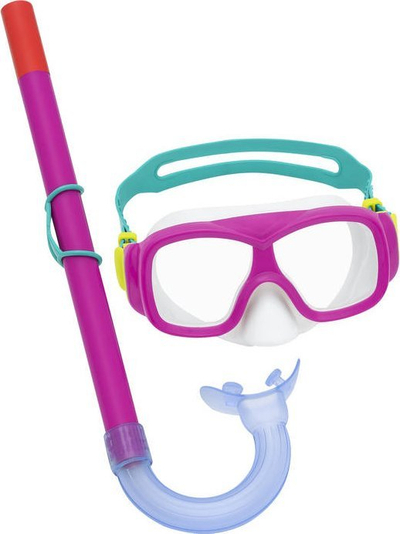 Set zhytjeje Bestway 25019, maskë snorkel pendë, madhësia 37-41, rozë