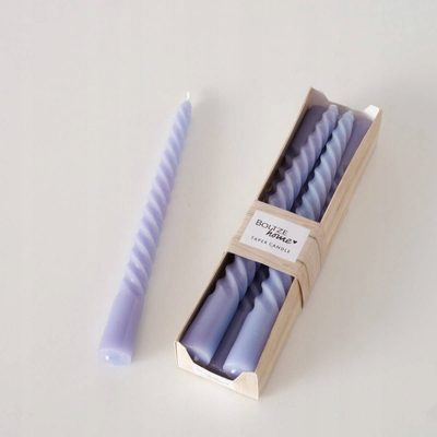 Set qirinj tavoline Boltze Purple Twisted, 20cm, 4 copë, vjollcë mat