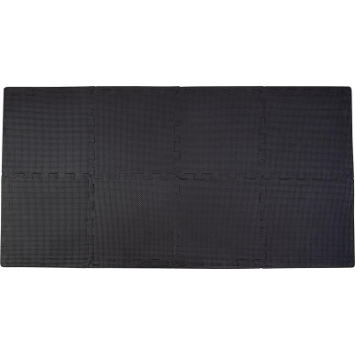 Сет подна подлога Pure2Improve Puzzle Mat, 8 делови, пластика, црна