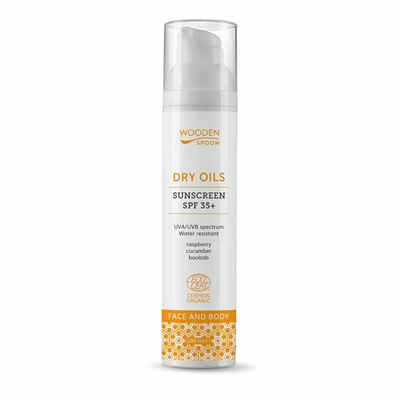 Krem mbrojtёs ndaj diellit WoodenSpoon Dry Oils, SPF 35, 100 ml