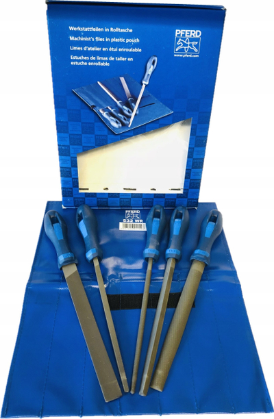 Set pila PFERD 11801532, 200mm, 5 copë, me çantë PVC blu