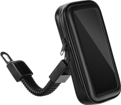 Mbajtës motori për telefon, 6.4" deri 8", i papërshkueshëm nga uji, i zi