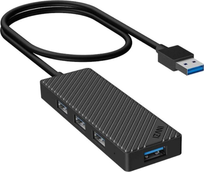 Hub USB INVZI MH04, 4 porta USB 3.0, 5 Gbps, i zi