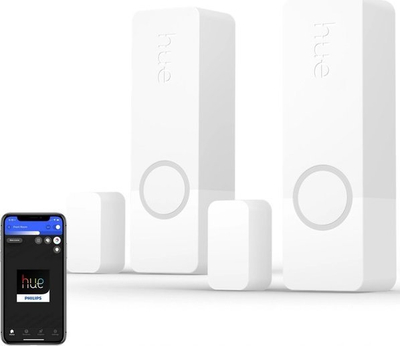 Sensor kontakti Philips Hue Secure, set 2 copë, Zigbee, për derë dhe dritare, i bardhë