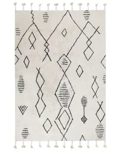 Qilim Beliani KEBIR, 160x230 cm, pambuk, e bardhë