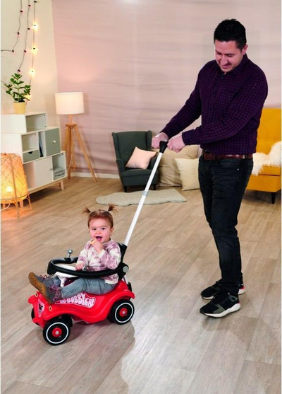 Shtytëse me shpinore Big për Bobby Car, 88 108 cm, për ride on, e kuqe