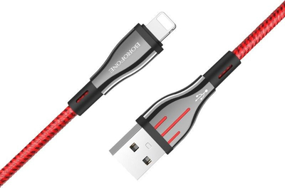 Kabllo USB Borofone USB A në Lightning, 1.2m, najlon, ngjyrë e përzier