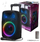 Kutitë zani karaoke PartyFun Lights 605603, Bluetooth, LED shumëngjyrëshe, e zezë