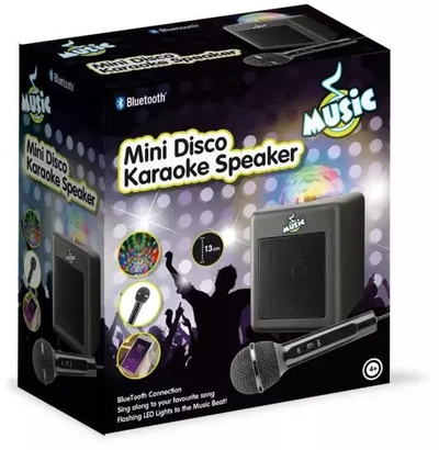 Kuti karaoke MU SIC me mikrofon, Bluetooth, me drita LED disko, shumëngjyrëshe