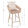 Stol bar CAMDEN HM6142.04, alumin, 56x60x108 cm, cappuccino