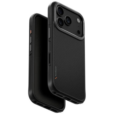 Kuti mbrojtëse UNIQ Keva Magclick, për iPhone 17 Pro, bie me MagSafe, e zezë