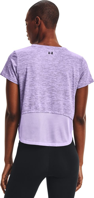 Bluzë sportive Under Armour Tech Vent me mëngë të shkurtra, për goca, ngjyrë vjollcë