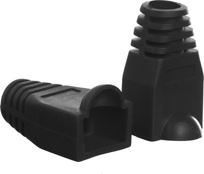 Kapak mbrojtës RJ45 Netrack, set 100 copë, i zi