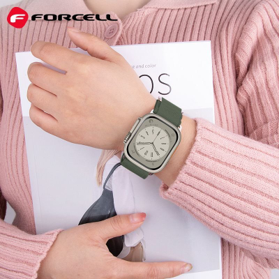 Rrip ore Forcell F-Design FA13 për Apple Watch 38 40 41mm, najlon, jeshil