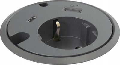 Modul energjie Forming Function Powerdot, 1 x prizë, 1 x USB, i zi