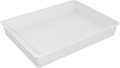 Shportë metalike RWM85 Basket, 53.5x41x8.5 cm, për gardërobë, e bardhë