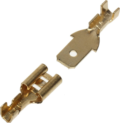 Konektor faston pa izolim Zdka 4.8mm, për përçues 0.3–1mm, metalik