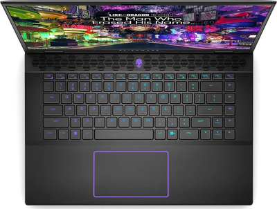 Laptop gaming Alienware, ekran i madh, tastierë me drita RGB, i zi