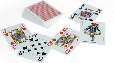 Letra loje Copag Poker Size me shifra të mëdhaja (Jumbo Index), plastike, shpinë e kuqe