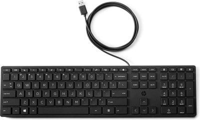 Tastierë HP 320K, me kabllo USB, layout evropian, e zezë