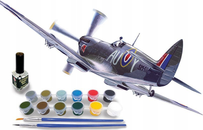 Model avioni MisterCraft Spitfire LF Mk.XVIe, shkalla 1:72, komplet montimi, shumëngjyrësh