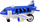 Lodër avion për t’u montu LEAN Toys City Tourist, me vegla, blu e bardhë