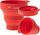 Gotë palosme ELBRUS Foldcup, 130 ml, silikoni, e kuqe