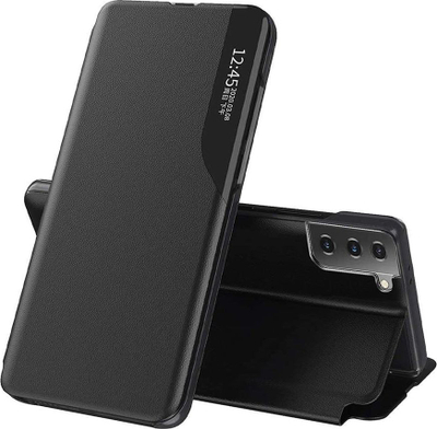 Kapak telefoni Alogy Smart View Cover për Samsung Galaxy S21 Plus, me dritare anësore, bëhet dhe si stand, i zi