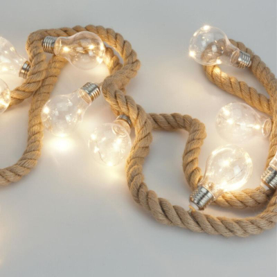 Girlandë LED dekorative, dritë e ngrohtë, me bateri, e bardhë