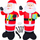 Figurë fryrë Santa Claus me drita LED, 120 cm, për ambient të jashtëm, shumëngjyrëshe