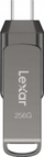 USB Lexar JumpDrive D400 OTG, 256GB, USB 3.1 Type C edhe Type A, gri metal