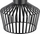 Llampë varese Leitmotiv Pendant Lamp Lignes Cap, metal, e zezë